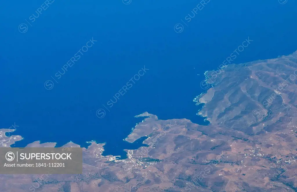Aerial view of the Greek Island of Kythnos