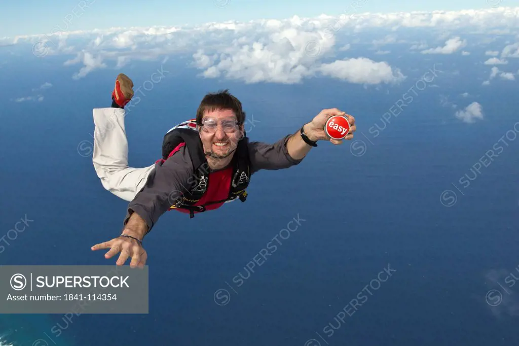 Skydiver in the air