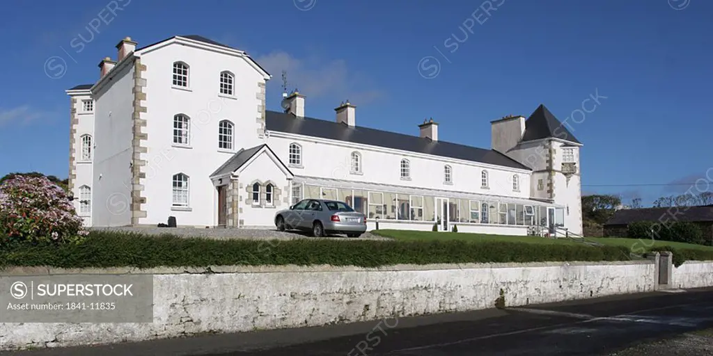 Car parked in front of hotel, Stella Maris Hotel, Republic of Ireland