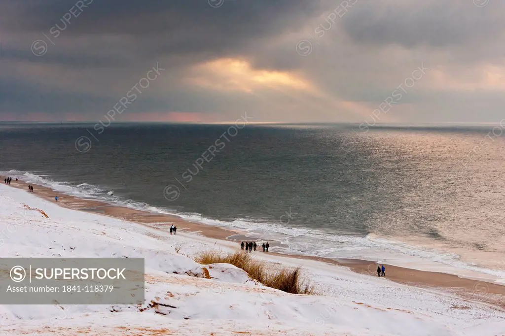 View from Roten Kliff to the North Sea, Kampen, Sylt, Schleswig_Holstein, Germany, Europe