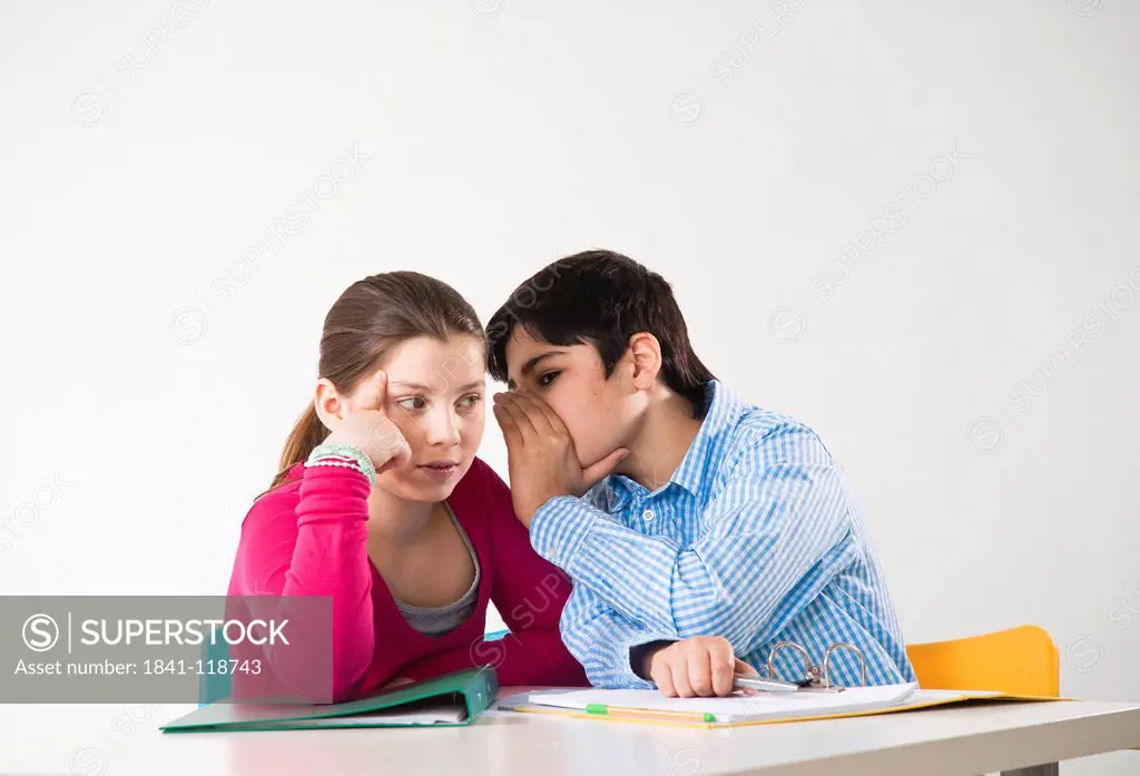 Two students in school