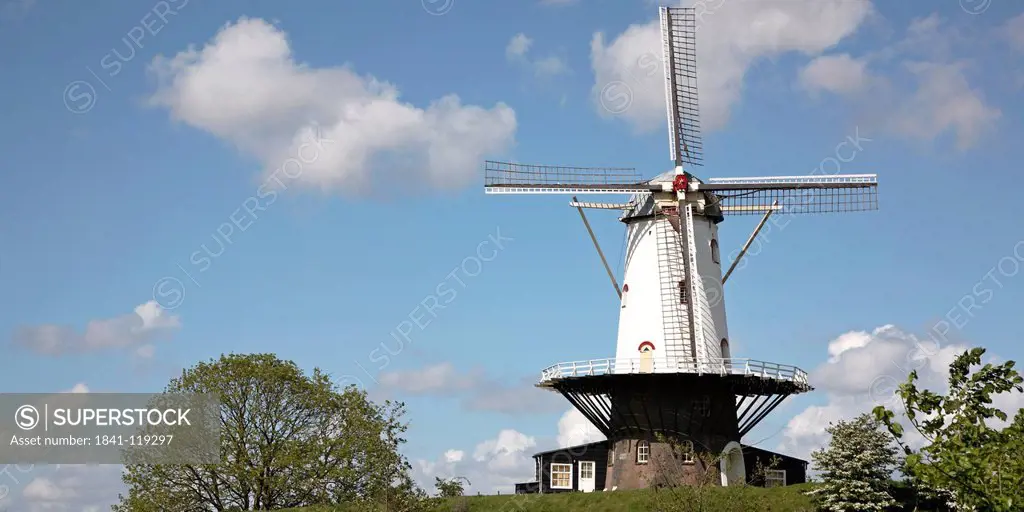Windmill, Veere, Walcheren, Zeeland, Netherland, Europe