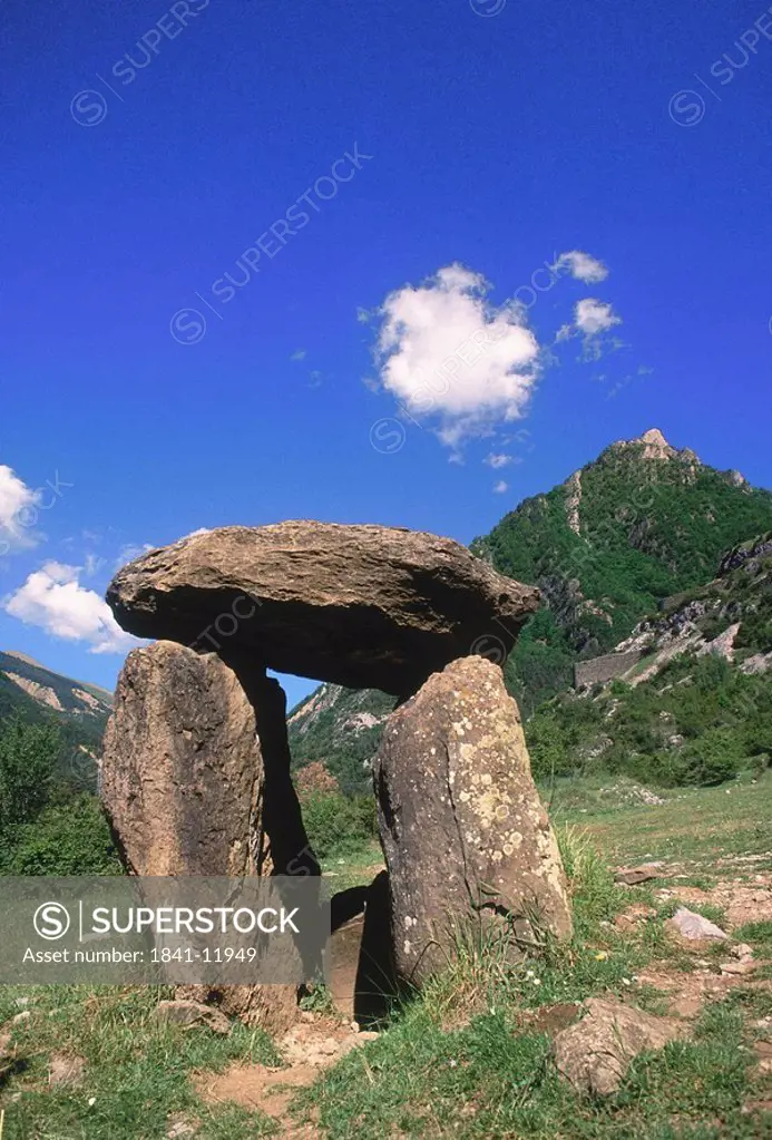 Rocks on hill, Biescas, Huesca, Aragon, Spain