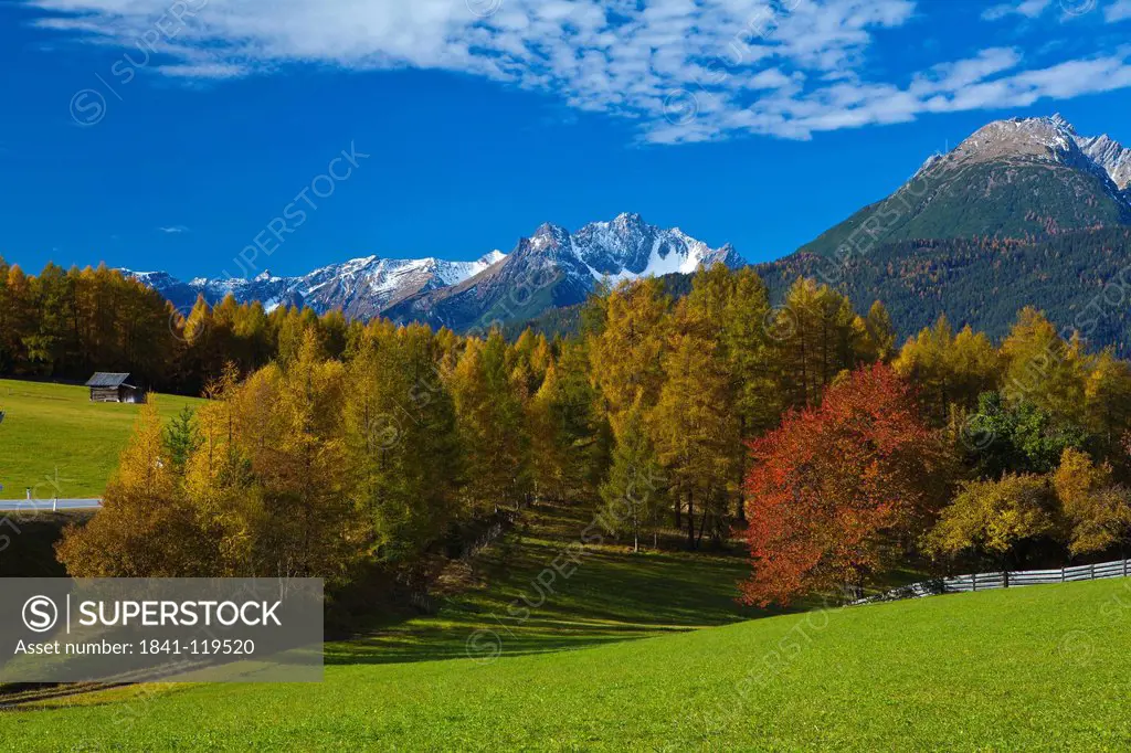 Lechtal Alps in autumn, Obsteig, Austria