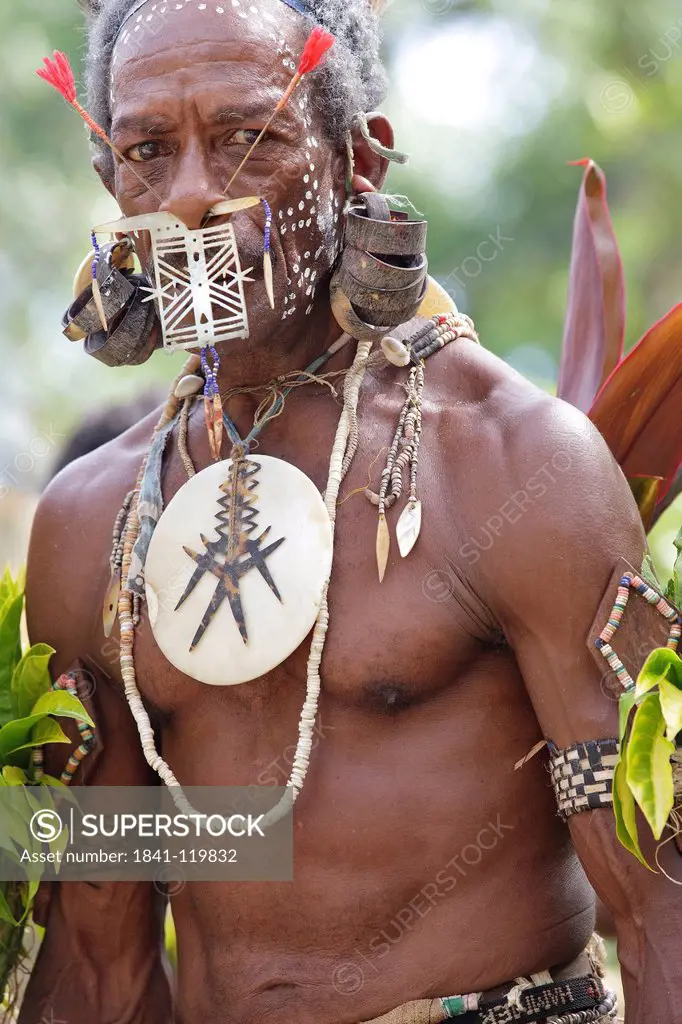 Primitive people, Santa Cruz Island, Solomon Islands, Melanesia, Oceania