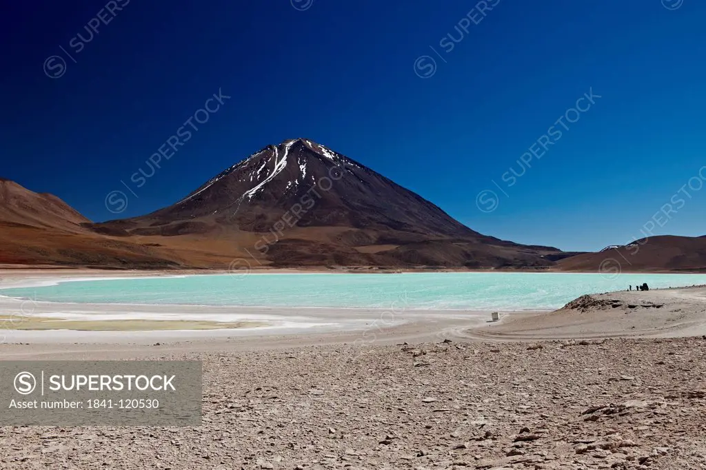 Volcano Licancabur at the Laguna Verde in the Eduardo Avaroa Andean Fauna National Reserve, Bolivia