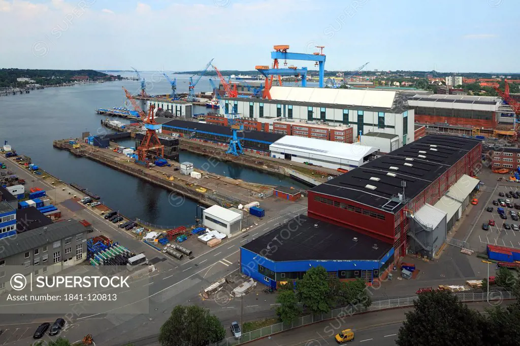 HDW shipyard at the Kiel Fjord, Germany