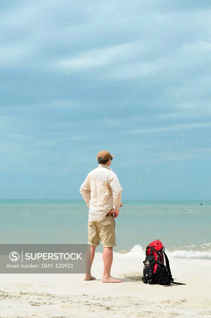 Man at beach, Mui Ne, Vietnam, Asia