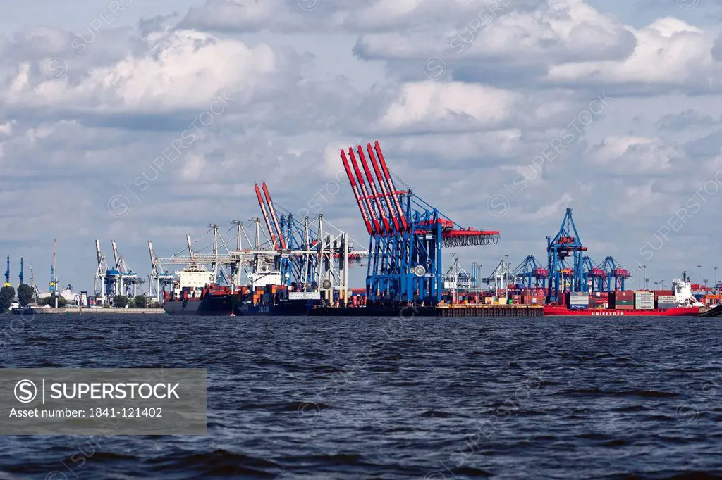 Container terminal Burchardkai, Hamburg Harbour, Hamburg, Germany, Europe