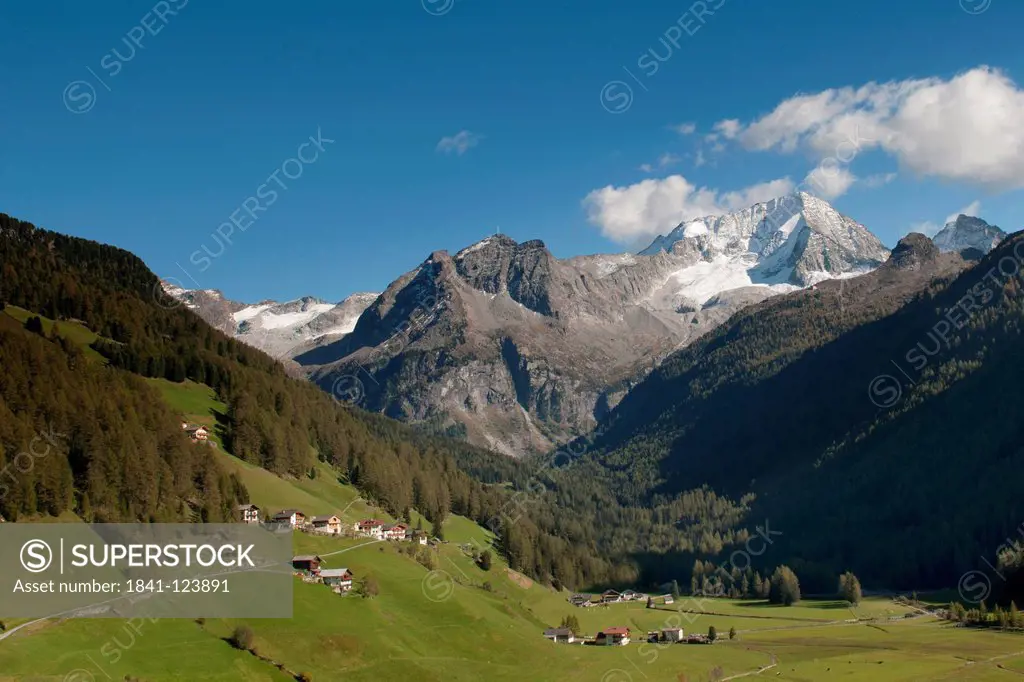 Mountainscape in the Zillertal Alps, South Tyrol, Italy