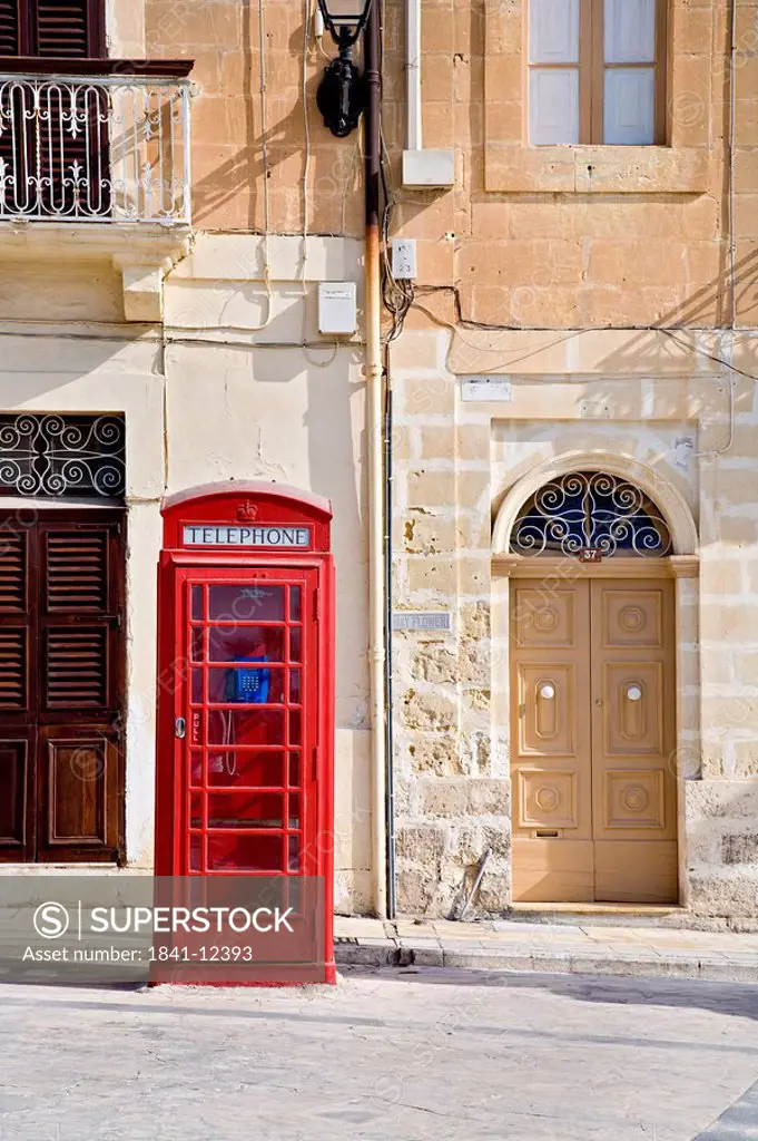 Red phone box, Marsaxlokk, Malta