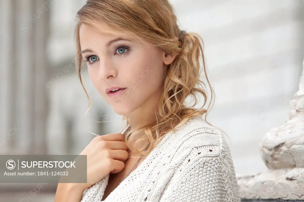 Young blond woman, portrait