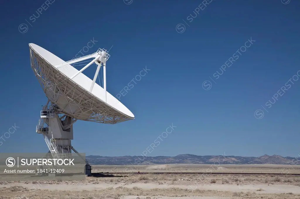 Radio Telescope in the Very Large Array, New Mexico, USA, low angle view
