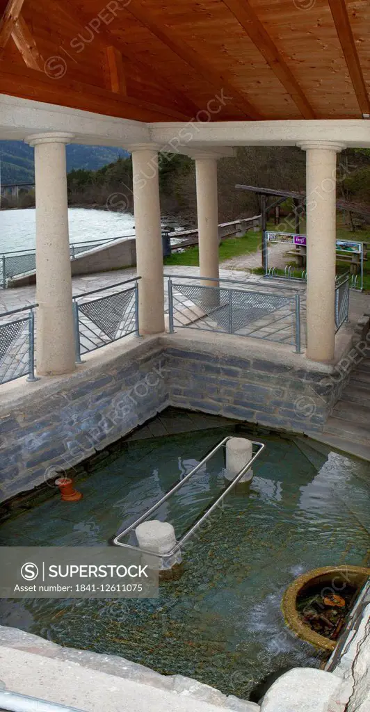 Roman bath in Roppen, Tyrol, Austria