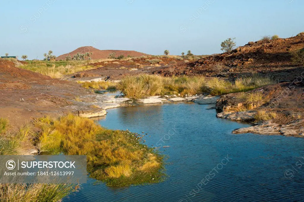 Fresh water spring in a canyon at Palmwag, Kunene Region, Namibia