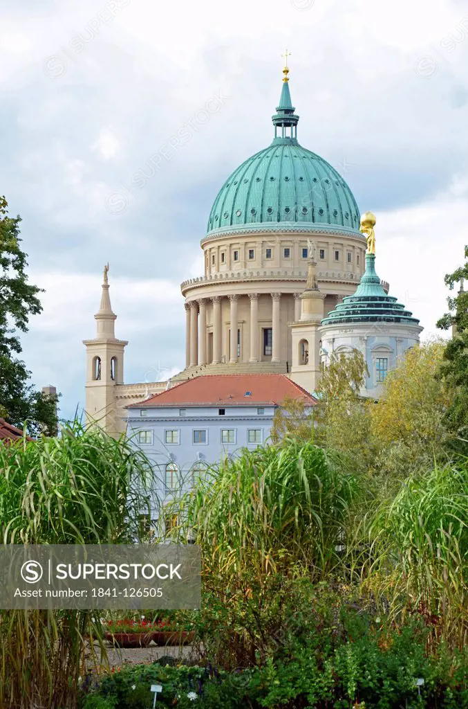 Domes of Nikolai Church and old town hall, Potsdam, Brandenburg, Germany