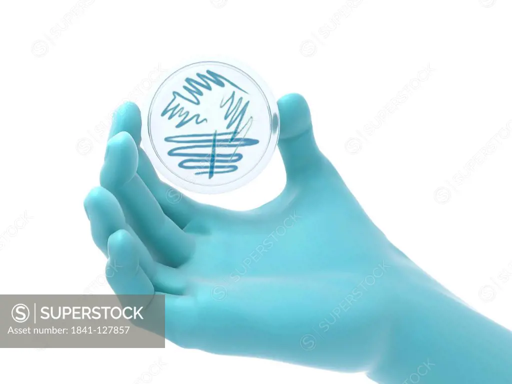 Illustration of a Petri dish with bacteria