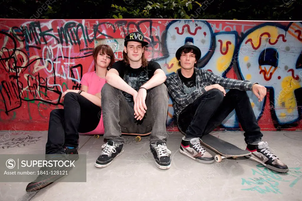 Young People with Skateboards