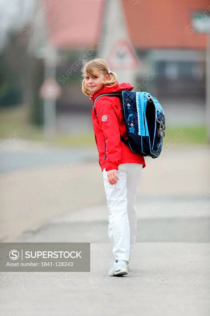 Girl on her Way to School