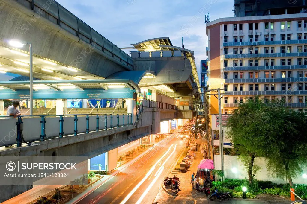 View of Bangkok with Skytrain, Thailand
