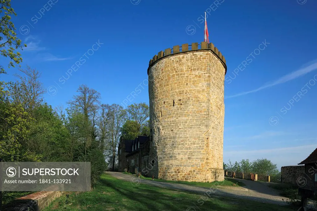 Belfry of Ravensberg Castle in Borgholzhausen, Germany