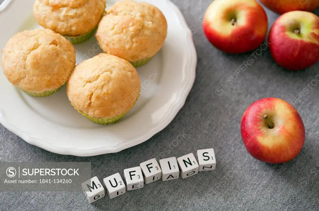 Apple muffins, Ottobrunn, Bavaria, Germany, Europe