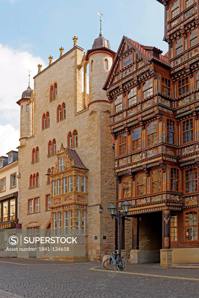 Wedekindhaus and Tempelhaus, Hildesheim, Lower Saxony, Germany, Europe
