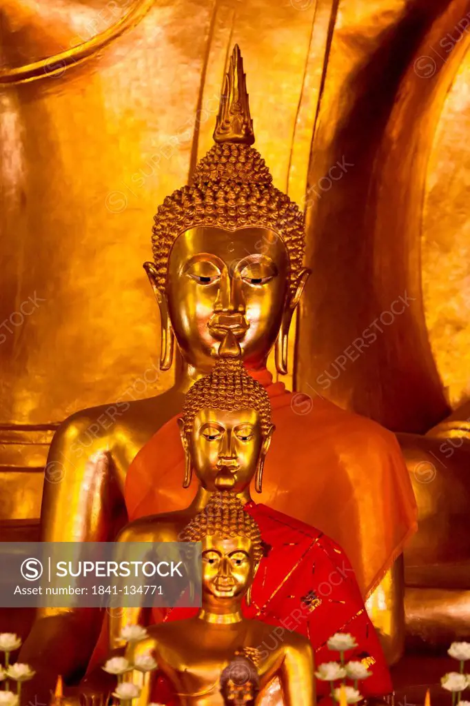 Buddha statue in temple Wat Phra Singh, Chiang Mai, Thailand, Asia