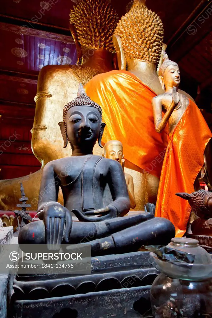 Buddha statue in temple Banpakham, Luang Prabang, Laos, Asia