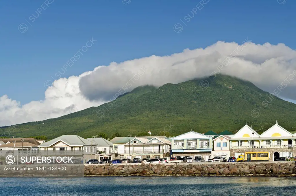 Nevis Peak, Charlestown, Nevis, Saint Kitts und Nevis, Lesser Antilles, the Caribbean, America