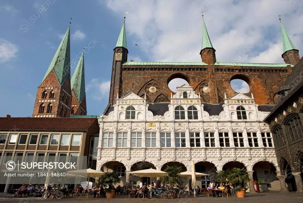 Town hall and hurch of Our Lady, Luebeck, Germany