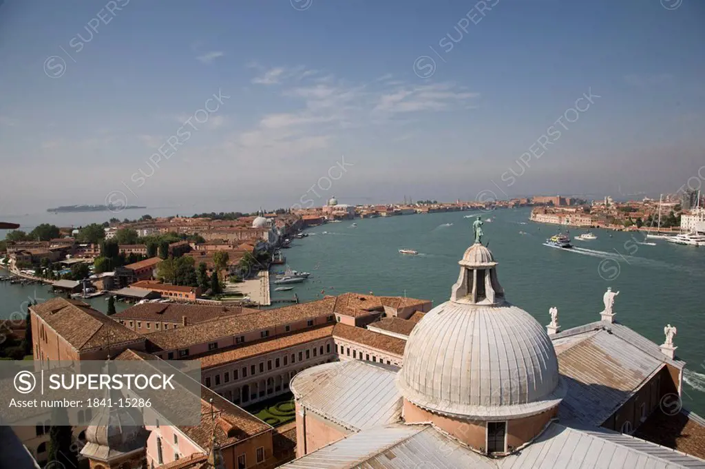 High angle view of church, San Giorgio Maggiore, Veneto, Venice, Italy