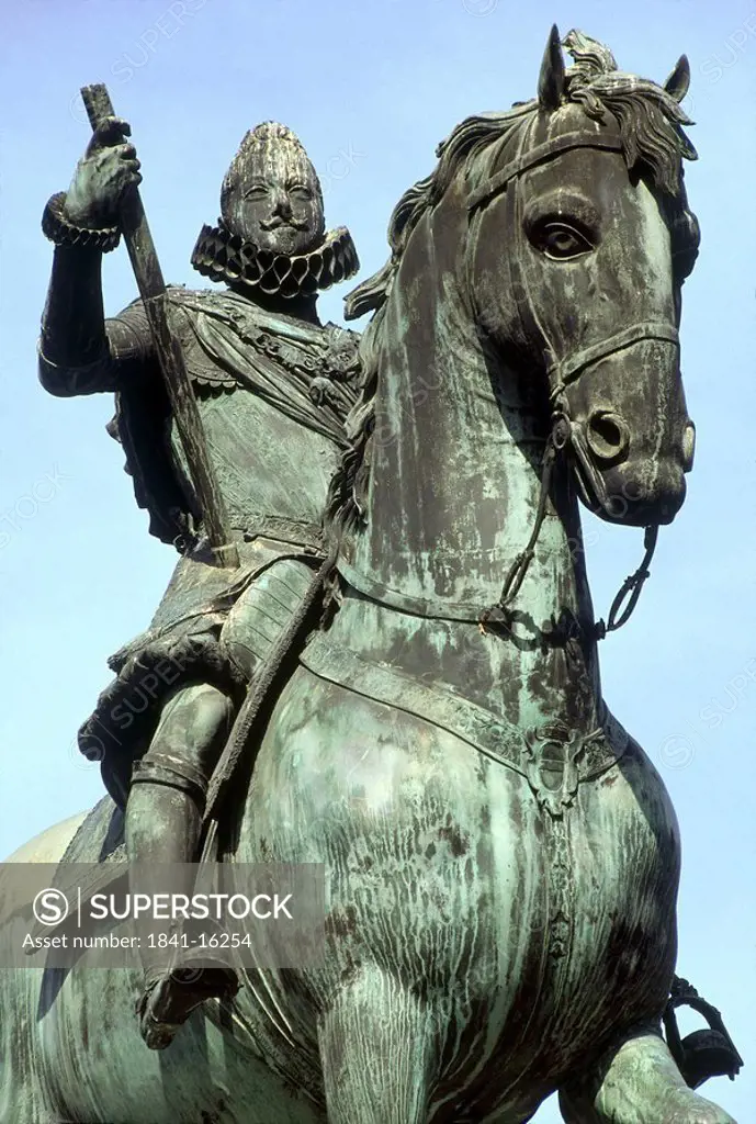 Statue of King Philip III, Plaza Mayor, Madrid, Spain