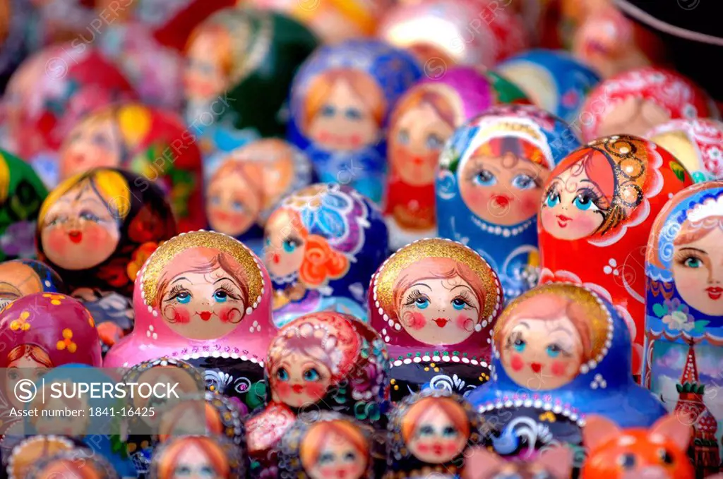 Close_up of Russian nesting dolls