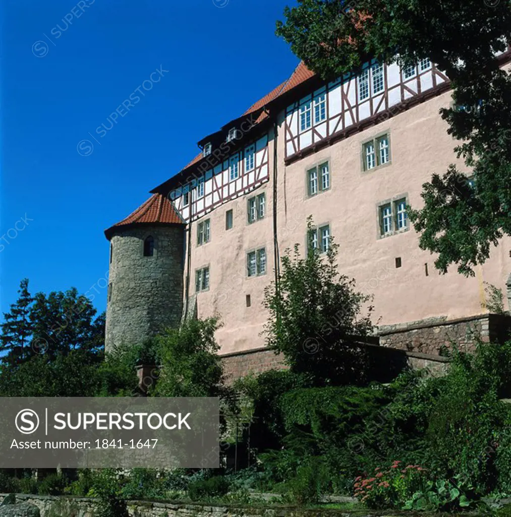 Palace against blue sky, Thuringia, Germany
