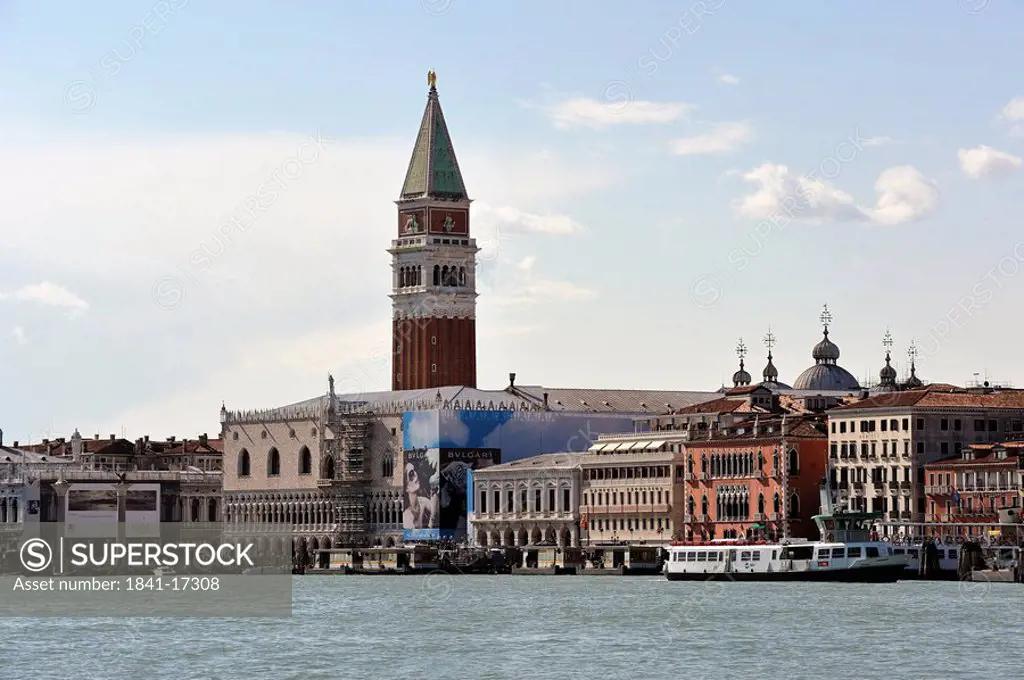 Campanile and Dogen Palace, Venice, Italy, Europe