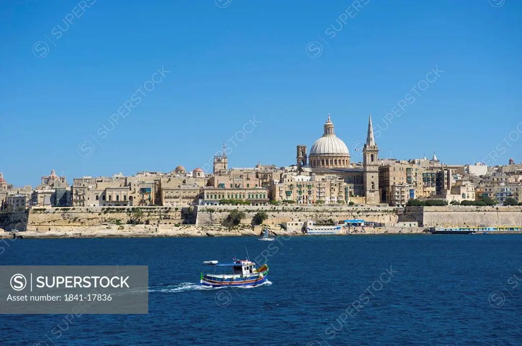 View from Sliema to Valletta, Malta