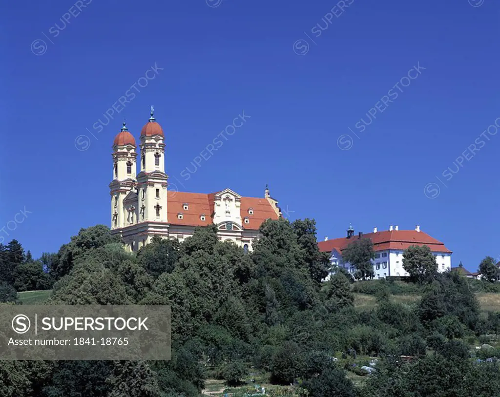 Cathedral against clear blue sky, Baden_Wurttemberg, Germany