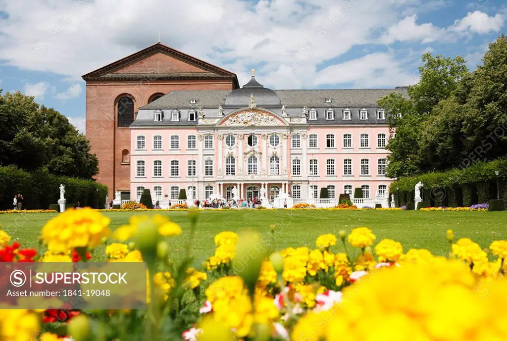 Palace garden and palace of Trier, Germany