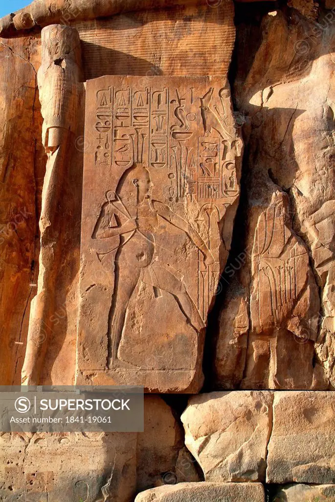 Colossus of Memnon, Luxor, Egypt, detail
