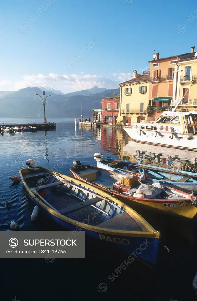 Boats in harbor, Lake Garda, Veneto, Italy