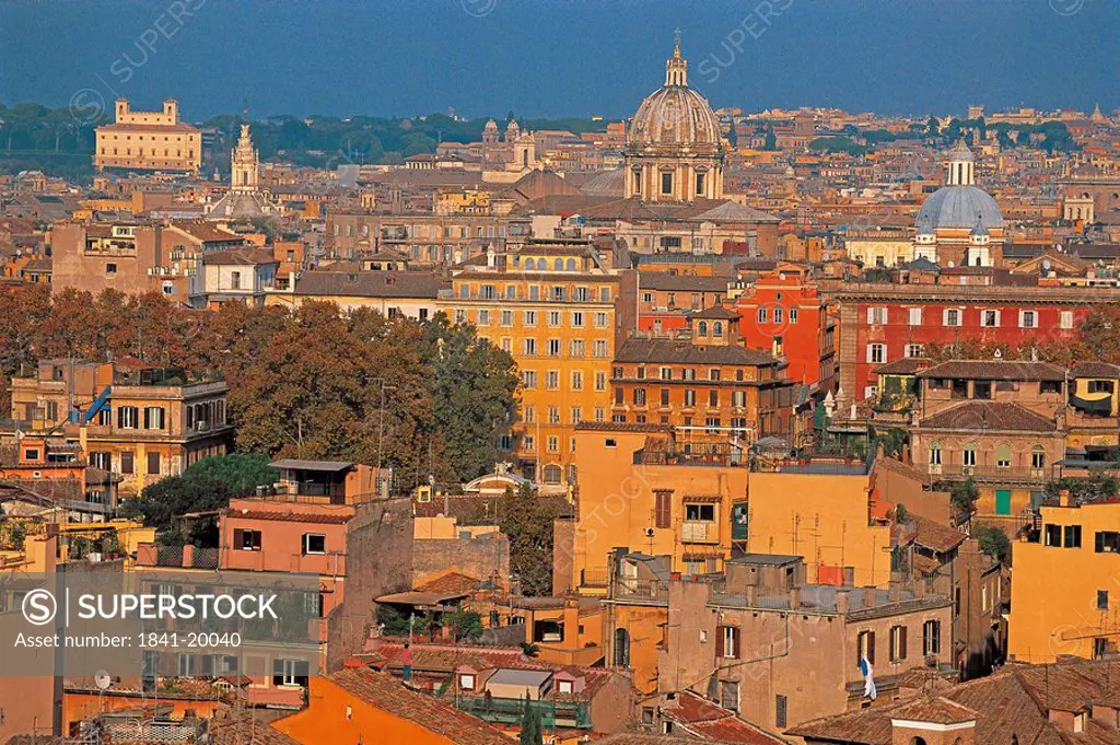 High angle view of cityscape, villa Celimontana, Rome, Italy