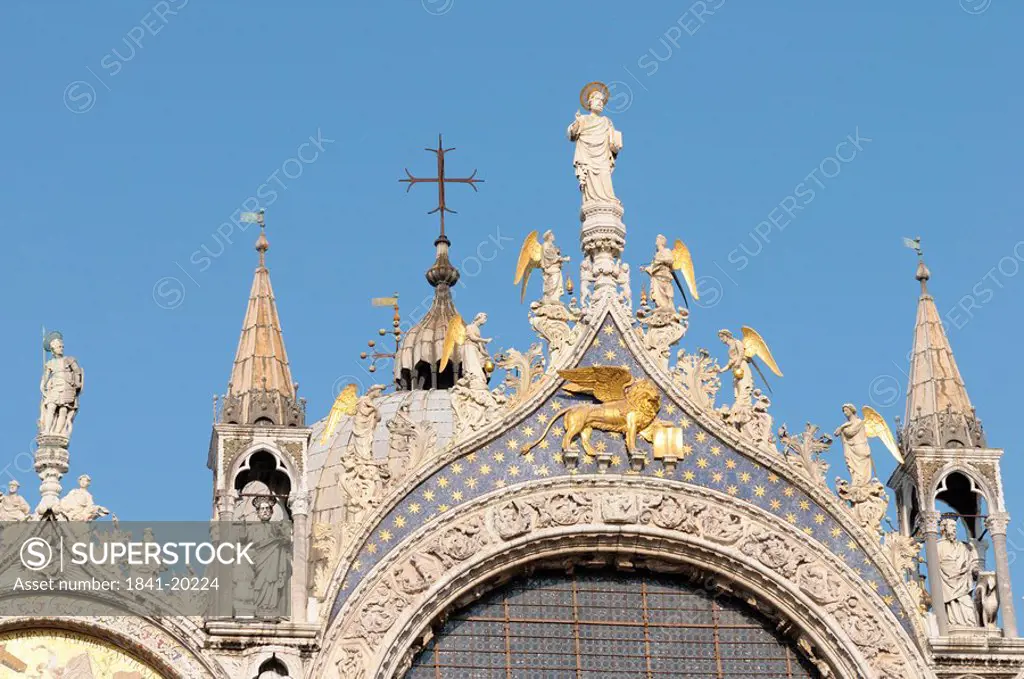 Basilica of San Marco, Venice, Italy, low angle view, detail