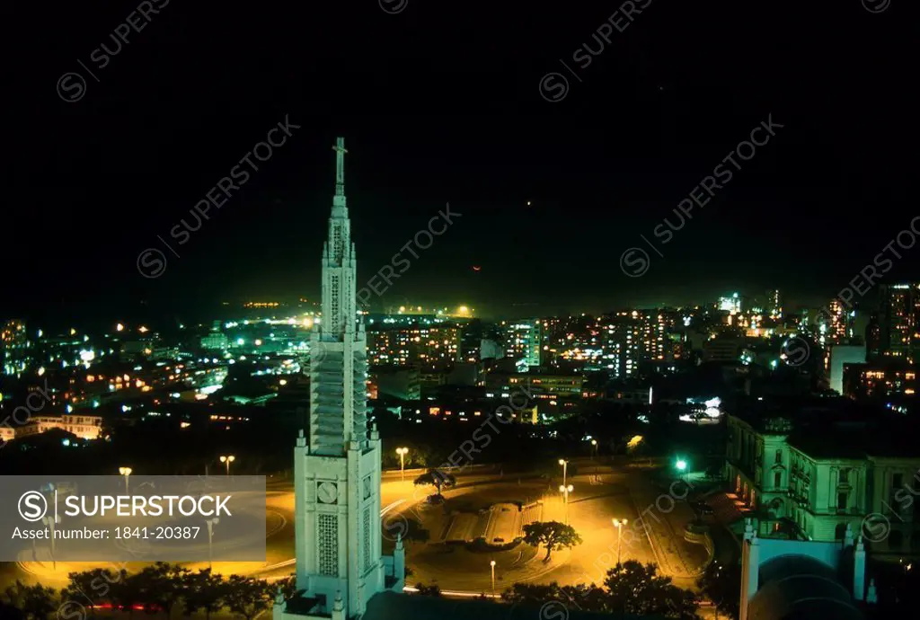 Cathedral in city, Cathedral Of Our Lady Of Fatima, Independence Square, Maputo, Mozambique