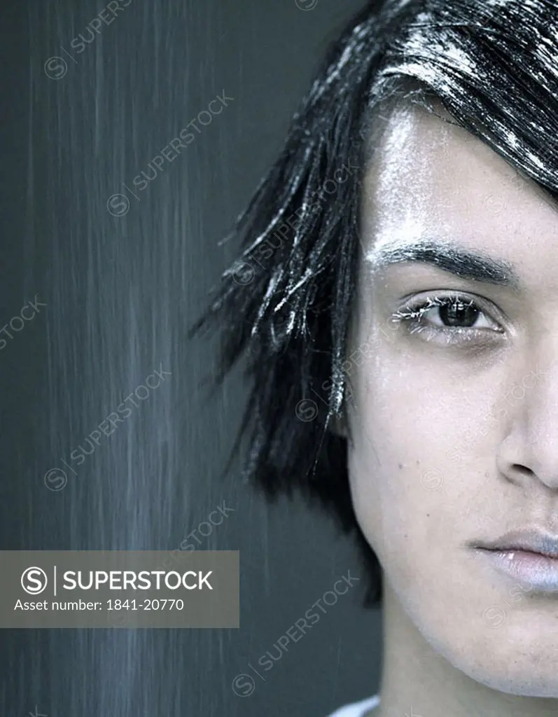Portrait of young man looking serious