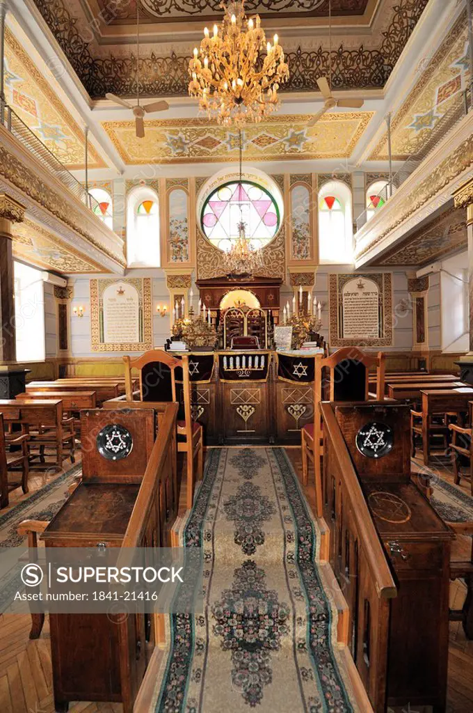 Interior shot of an empty synagogue, Tbilisi, Georgia