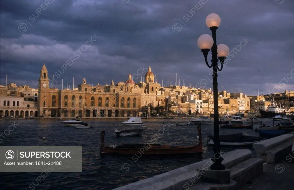 Boats in harbor, Malta