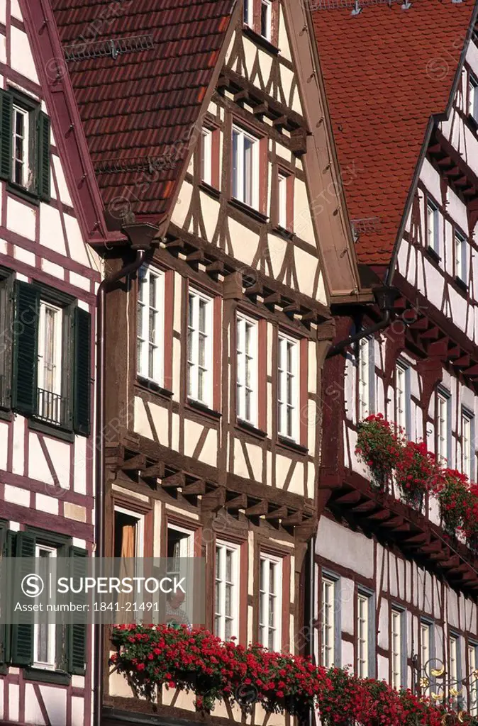 Low angle view of house, Bad Urach, Reutlingen, Baden_Wurttemberg, Germany