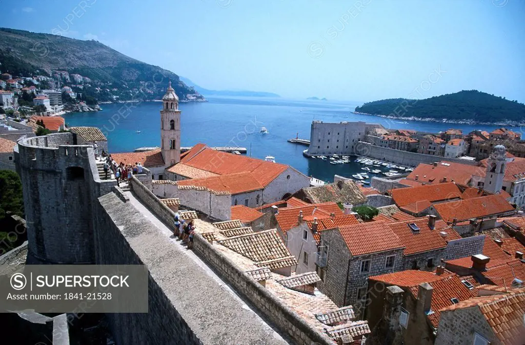 Buildings at coast, Dubrovnik, Croatia