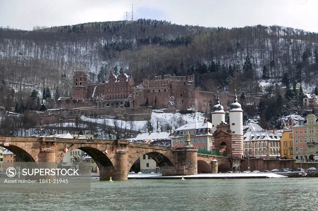 Old Neckar Bridge, Heidelberg, Elevated View